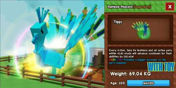 Gambar Product Titan Peacock 15s - Grow a Garden