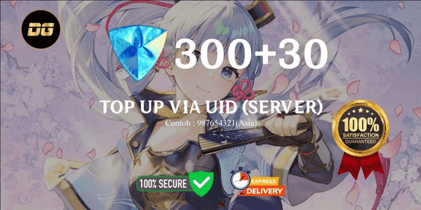 Gambar Genshin Impact 300+30 Genesis Crystals — 1