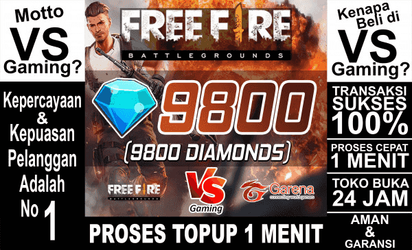 Gambar Garena Free Fire 9800 Diamonds — 1